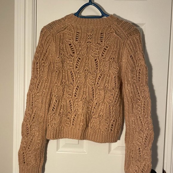 NWOT Vince Cable Knit Sweater Mohair Wool Blend Rose Sweater SMALL - Picture 4 of 4